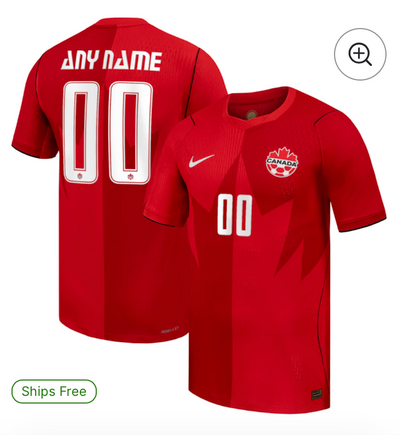 custom Men 2026 world cup canada soccer jersey